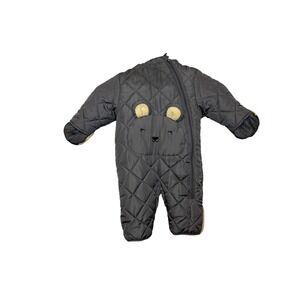 Wippette Infant Baby Quilted Pram Snowsuit Winter Outfit Bear Ears 3/6M